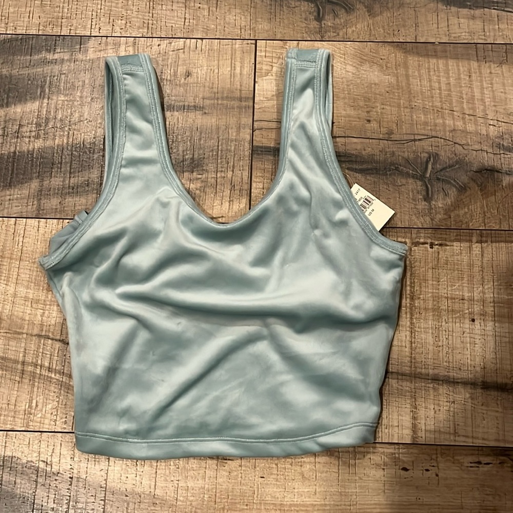Light Blue Velout Tank Top